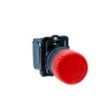 Emergency switching off push button, Harmony XB5N XB7N, plastic, red, 30mm, turn to release, 1 NC