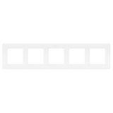 5 gang frame, Simon 24, IP20/IP44, antibacterial white