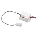 Motion detector CR-7, max 800W, AC220-240V, 50/60Hz, angle 360°, range 6m ± 1,8- 2,5m, IP20, working with LED, surface mounted, white housing