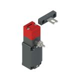 Safety switch with manual mechanical delay