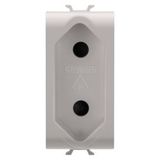 ISRAELI STANDARD SOCKET-OUTLET - 250 V ac - 2P 10 A - 1 MODULE - NATURAL SATIN BEIGE - CHORUSMART