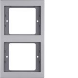 Frame 2gang vert., K.5, al., al. anodised