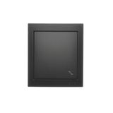Splash-proof two way switch, 10AX, black matt