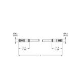 Actuator and Sensor Cable, PUR Extension Cable   PKG4.5S-1.6-PSG4.5S/TXL