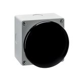 Momentary Ø90mm black mushroom palm swich, 1NO