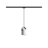 JULIETTA 16 for 3-circuit tracks opal-colored glass/black 230V LED E27 15W