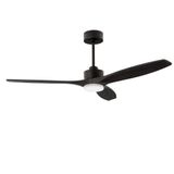 Fan Stem Evo ø1220mm Black with Black Blades Black LED 2875 SW 3000-4000-5000K ON-OFF