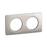 PLATE 2 GANG SATIN ALUMINIUM