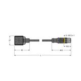Valve Connector, A Type Extension Cable   VAS22-S80E-2-RSC5.31T/TEL