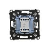 Cover for single socket outlet with earthing IP44 - same color flap & cover, anibacterial red
