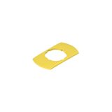Rectangular label with shaped hole, 30x60 mm, no writing