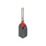 Safety switch with slotted hole lever
