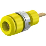 2 mm socket, flat plug connection, mounting Ø 8.6 mm, CAT III, yellow, 65.9098-24