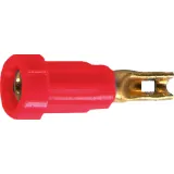1 mm socket, solder connection, mounting Ø 2.7 mm, red, 23.1010-22