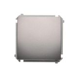 Two-way switch, (module), 16AX, Screw, Inox, metallized
