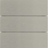 B.IQ push-button 3gang, KNX - B.IQ, stainless steel, metal brushed