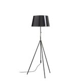 LUTON/RIDICK floor shiny black golden foil/black/metal 230V LED E27 15W