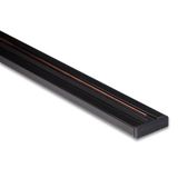 Plastic DC power strip with 3M tape, max. 25A, black color, 2m