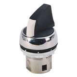 Allen-Bradley, 800FM-SM32MX20, 800F 3 Position Selector Switch - Metal, Maintained, Black, Standard Knob, Standard Orientation 2 N.O. Contact Block(s)