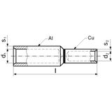 Reducing Bi-metalic connector ACL_50-70/1