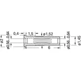 2 mm socket, solder connection, 0.64 mm, 41.6020