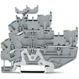 1-conductor/1-pin double deck receptacle terminal block Ground conduct