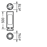 Floodlight / Projectors CS19 CLO (normal) Reflector Anthracite ETDD 37W 4200lm 70 rotationally sym. wide (RB) IP66 IK06 3 SDCM