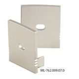 End cap with hole for ZN, silver color, 1 pc