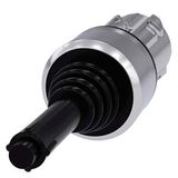 Coordinate switch, 22 mm, round, metal high gloss, black, horizontal latching
