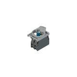 Complete unit with blue LED holder, contact block 1NO and fixing adapter