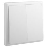 Eloe - 2 gang 1way switch - White
