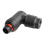 Round plug (field customisable), M12 Push-Pull, A-coded, PUSH IN, Numb