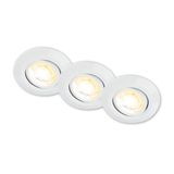 Nachhaltige Ultraflache LED Einbauleuchten 3er-Set