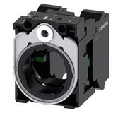 Holder for 3 modules, plastic/metal, 1 NO, 1 NO