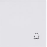 Key with bell symbol - white