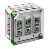 NH fuse enclosure, Type of protection IP65, Impact strength IK08, Protection class II, Rated voltage 690V AC, Halogen free