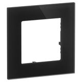 1 GANG PLATE BLACK GLASS