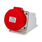 Socket 16A/400V 5-pole IP67 wall