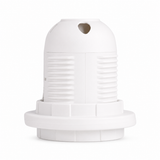 Lamp Holder with Ring E27 White (50pcs bag)