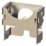 Locking device made of metal, for pushbutton with flat button