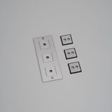 3G WALL PLATE / VERTICAL / WITH INFILLS / WITHOUT LOGO / STEEL