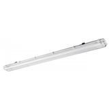 Hermetic luminaire for T8 LED single-sided power supply lamps, G13, with lamps included: 2xT8, 18 W, 3600 Lm. AC220-240V, IP65, ABS/PS, 120 cm