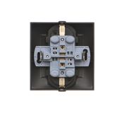 Momentary single switches with key - two positions ''0-1'', white matt, 5A