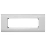 Frame Triple 80x205mm for centralplates 45x45mm, RAL9010