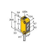 Photoelectric Sensor Diffuse Mode Sensor with Fixed-Field Background Suppression   Q12RB6FF30