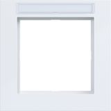 Cover frame single, text field, A.1, light white glossy