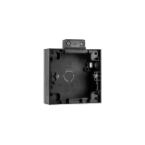 SURFACE BOX WITH STRAIN RELIEF BLACK 1X 6-PACK