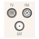 TV-FM-SAT single-con.socket outlet 3 out