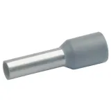 Insulated wire end ferrule, 4.0 mm², 26 mm/18 mm long, DIN 46228/4, gray, 47418