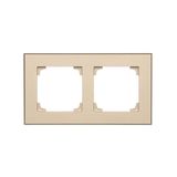 Double frame, champagne, black base